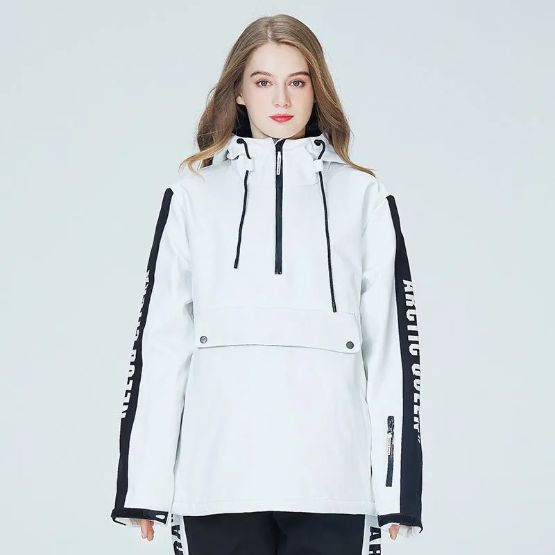 Elegant Warm Snow Anorak Jacket Outdoor Sports Pullover