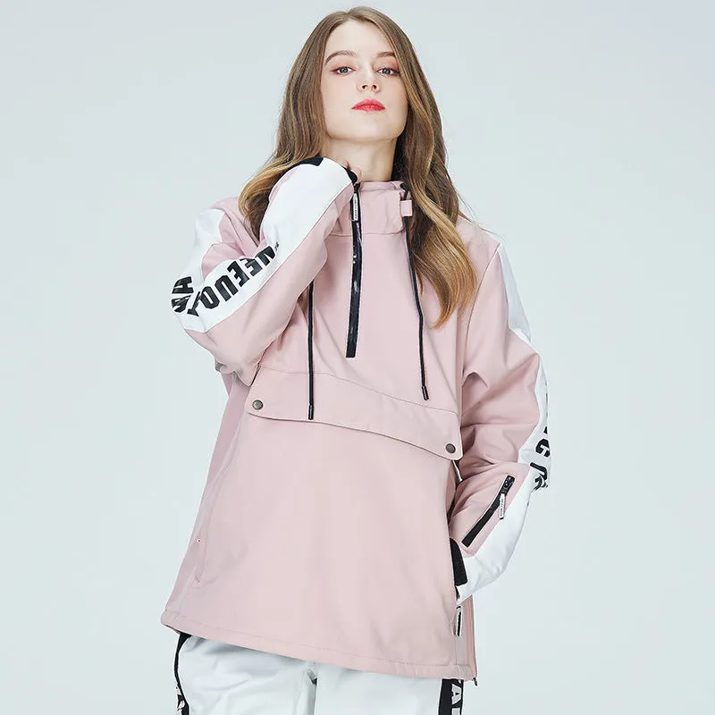 Elegant Warm Snow Anorak Jacket Outdoor Sports Pullover