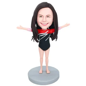 Female Gymnast In Professional Gym Suit Custom Figure Bobbleheads