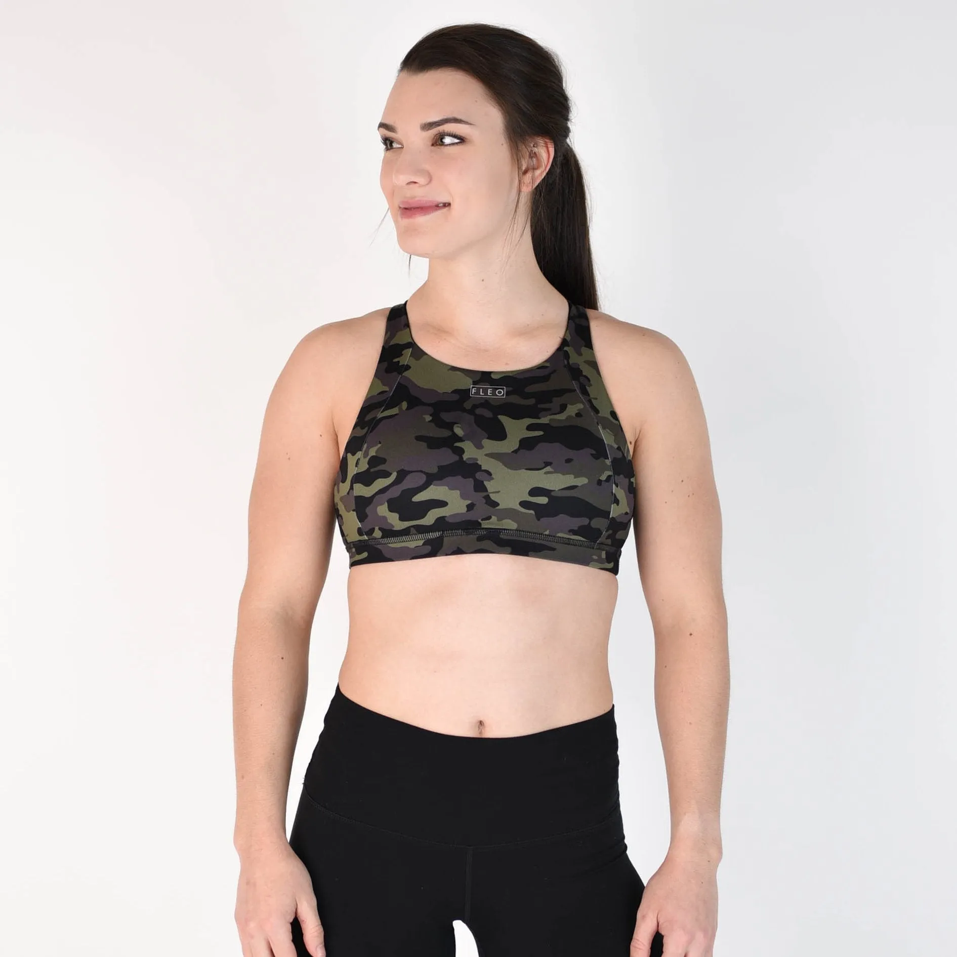 FLEO Jourdaine Sports Bra - Grapeade Camo