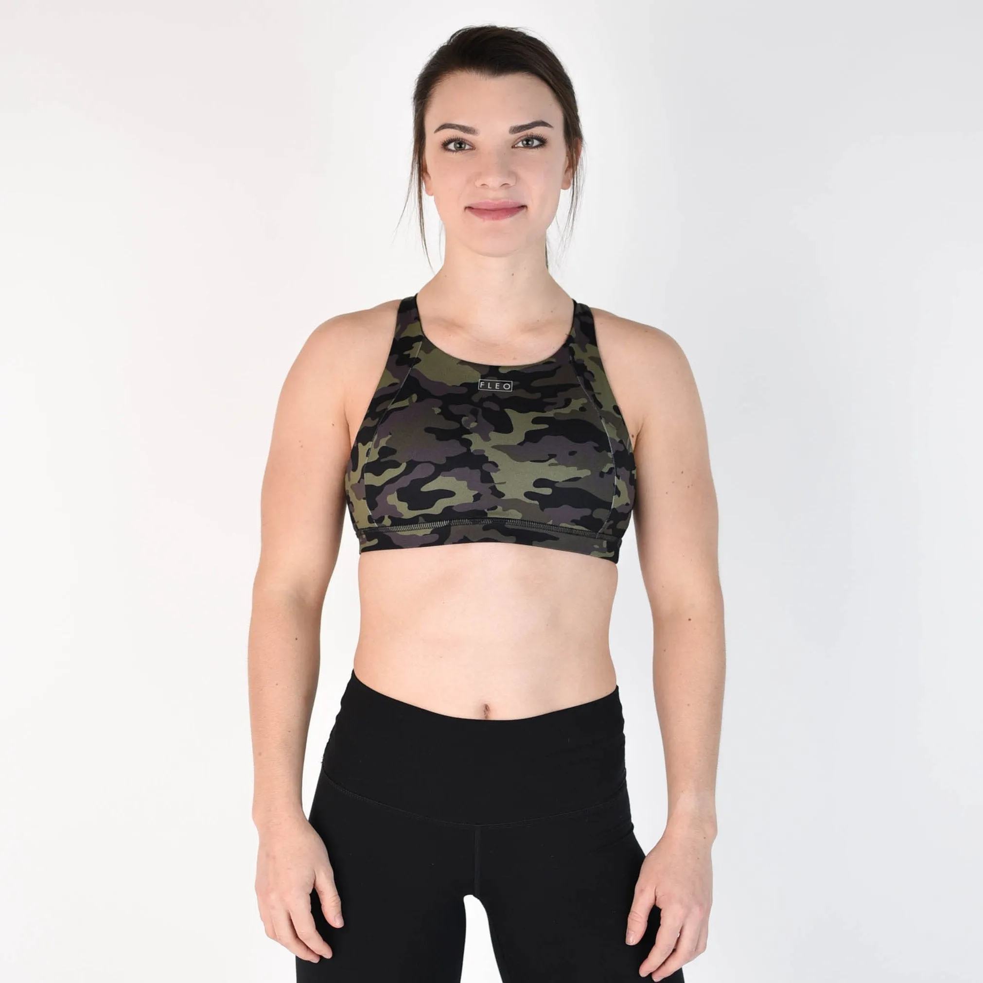 FLEO Jourdaine Sports Bra - Grapeade Camo