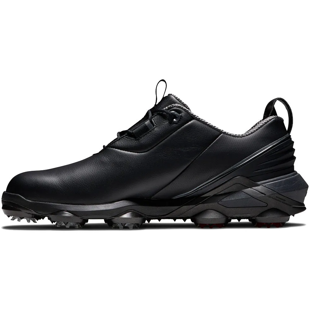 FootJoy Tour Alpha Waterproof Spiked Shoes - Black/Charcoal/Red