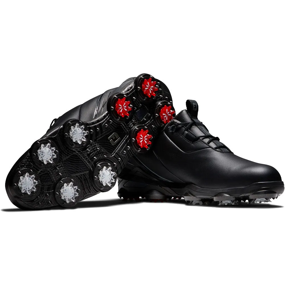 FootJoy Tour Alpha Waterproof Spiked Shoes - Black/Charcoal/Red