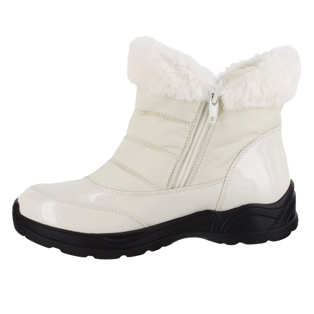 Frosty Zippered Round Toe Boots