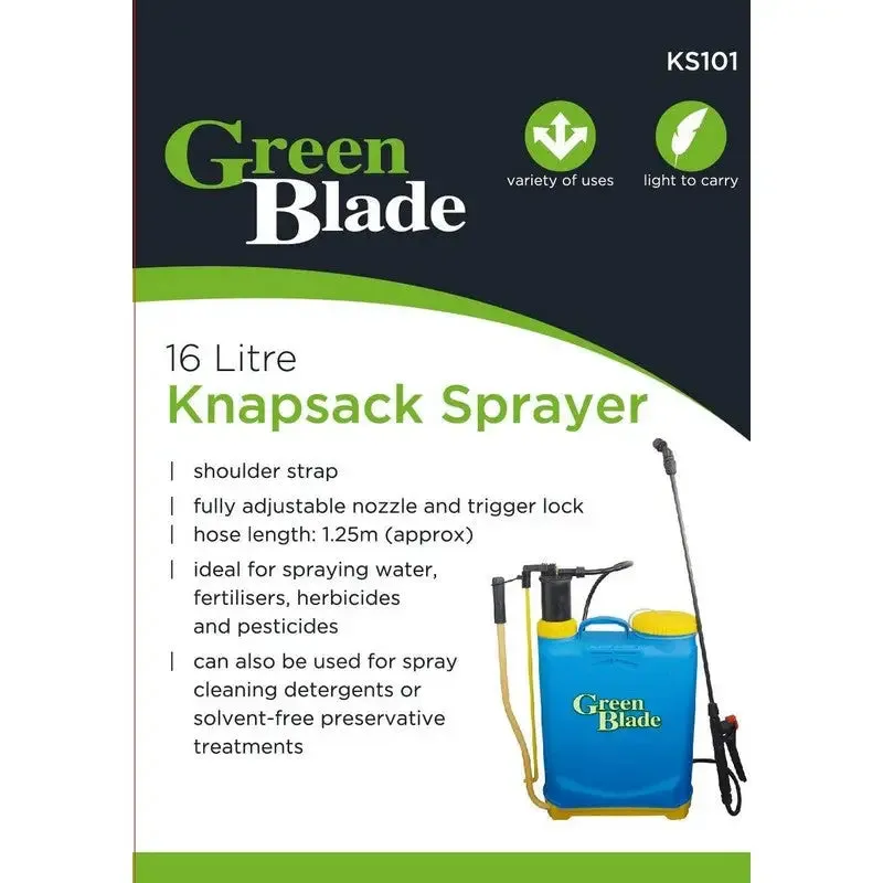 GreenBlade Knapsack Sprayer With Spares - 16 Litre / 20 Litre