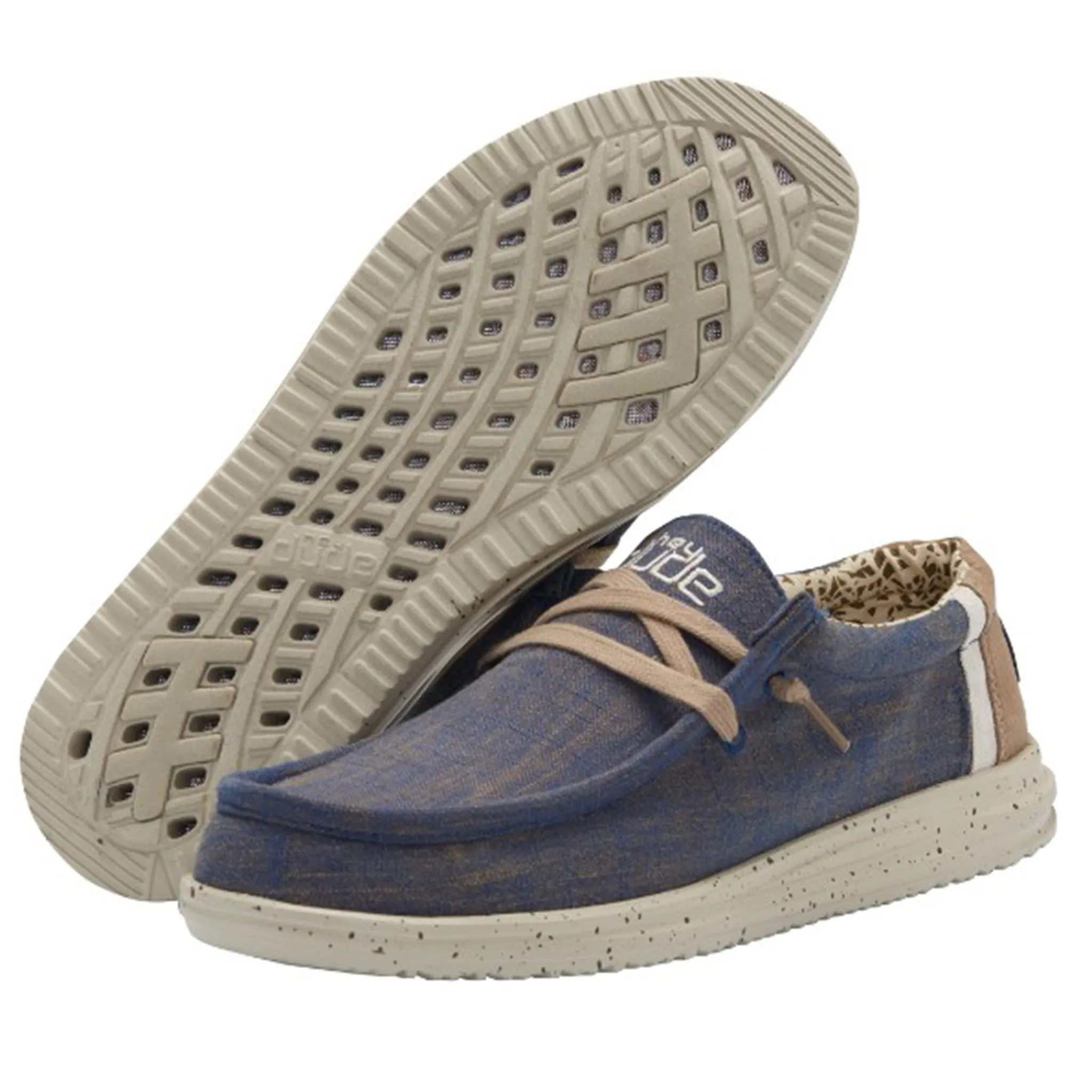 Hey Dude Men's Wally Free Natural Blue Shoes