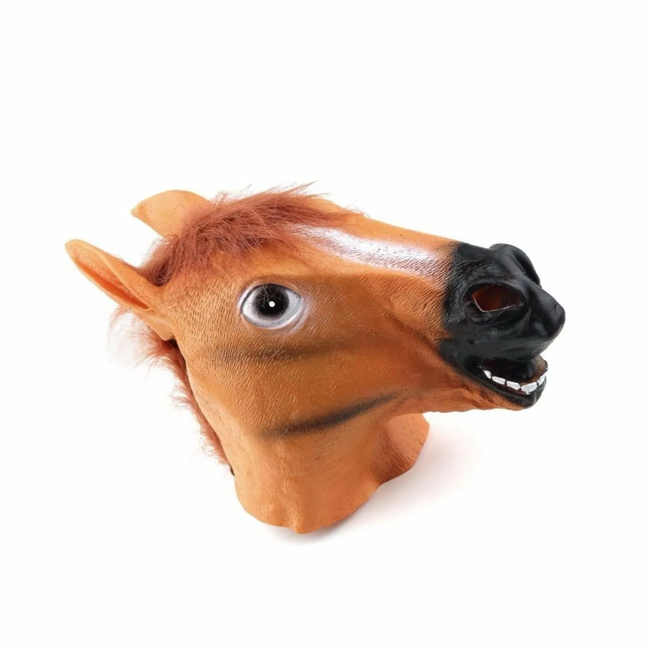 Horse Head Mask - Costume Fancy Dress Horses Dress Up Party Stable Pony Brown