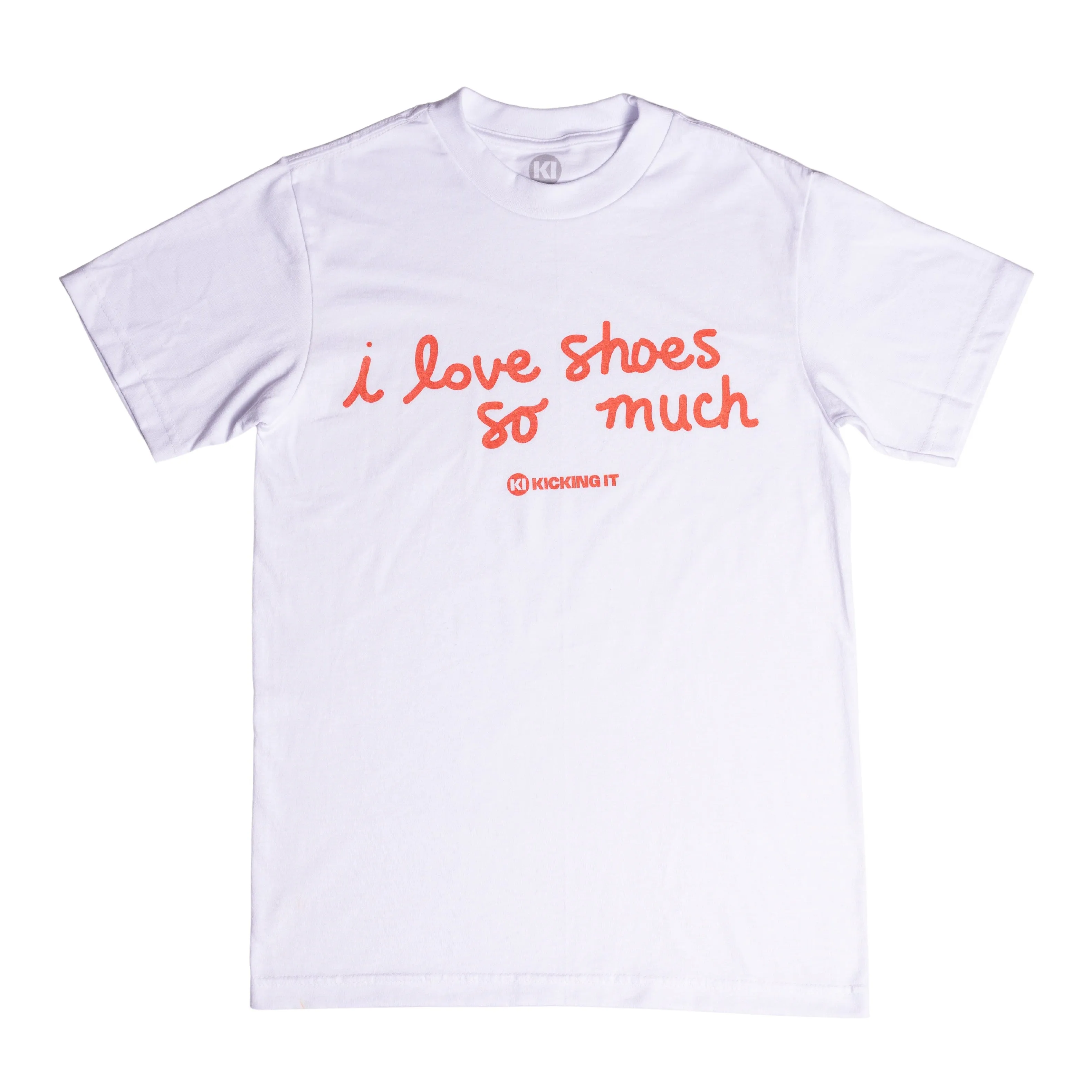 I Love Shoes So Much Tee (White/Orange)