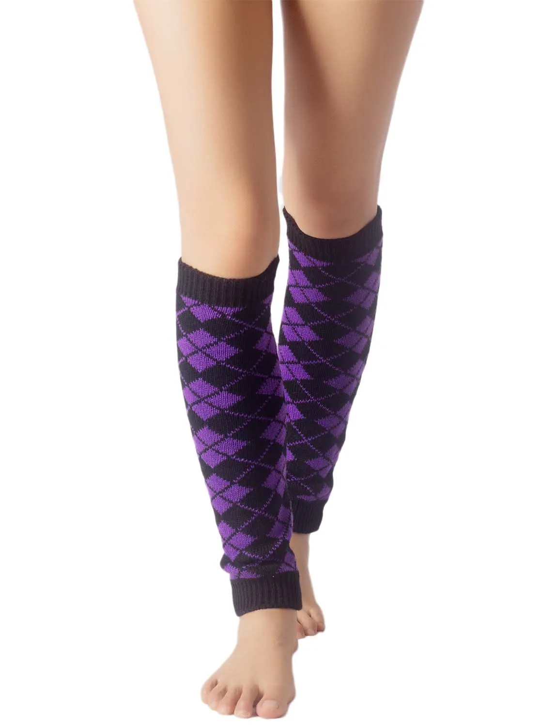 iB-iP Women's Leg Warmer Ballet Dancer Aerobics Cute Plaid Warm Thermal Costume