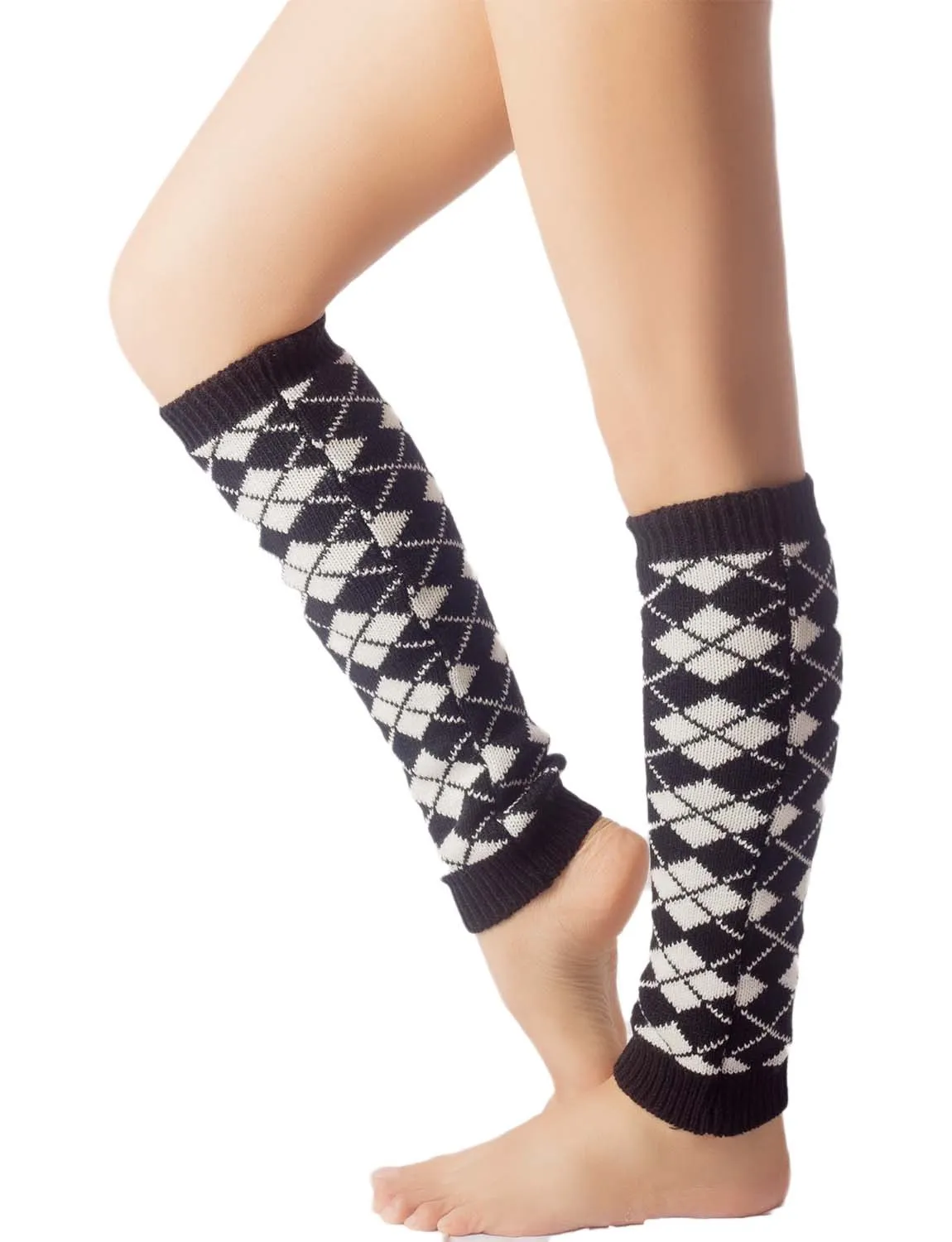 iB-iP Women's Leg Warmer Ballet Dancer Aerobics Cute Plaid Warm Thermal Costume