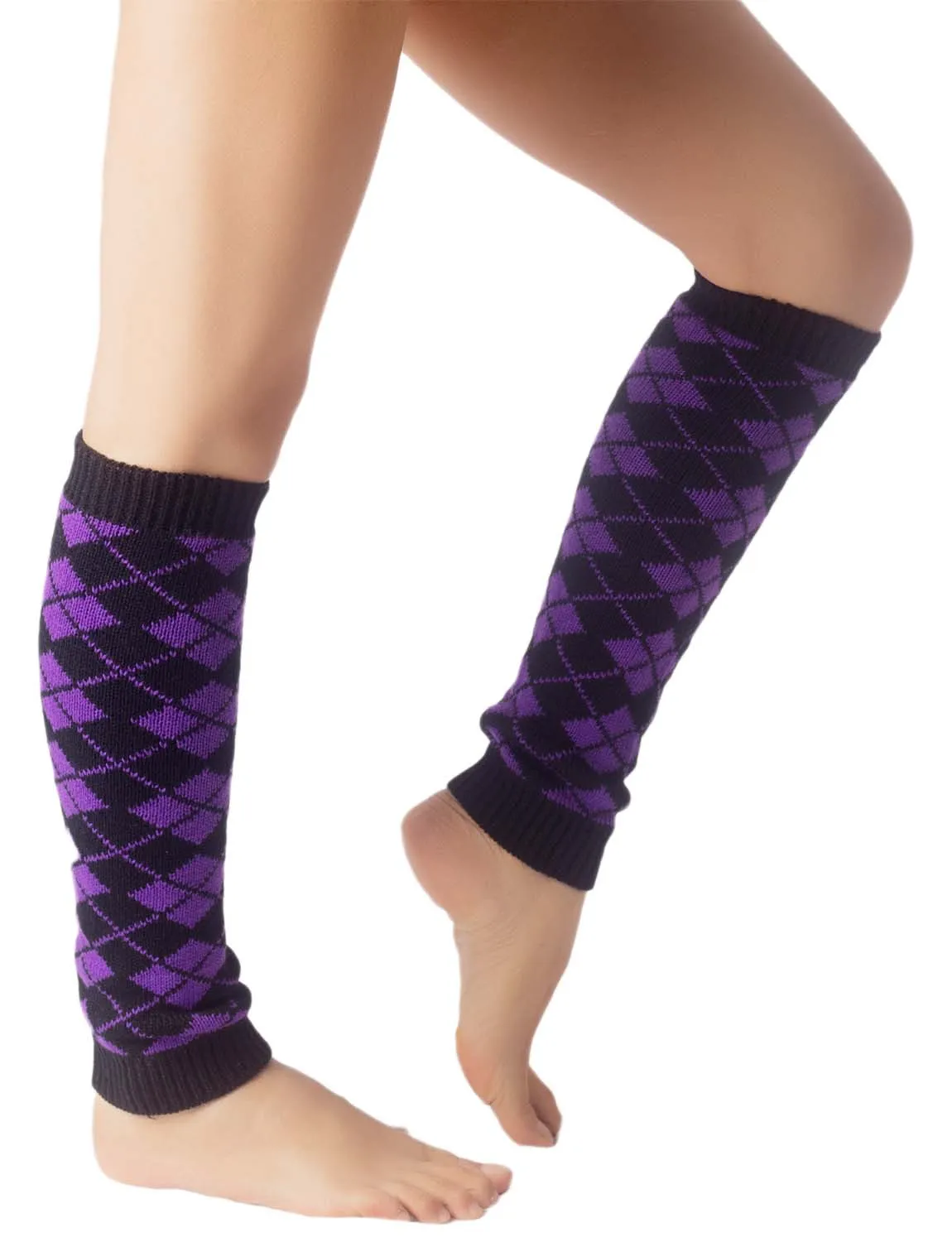 iB-iP Women's Leg Warmer Ballet Dancer Aerobics Cute Plaid Warm Thermal Costume