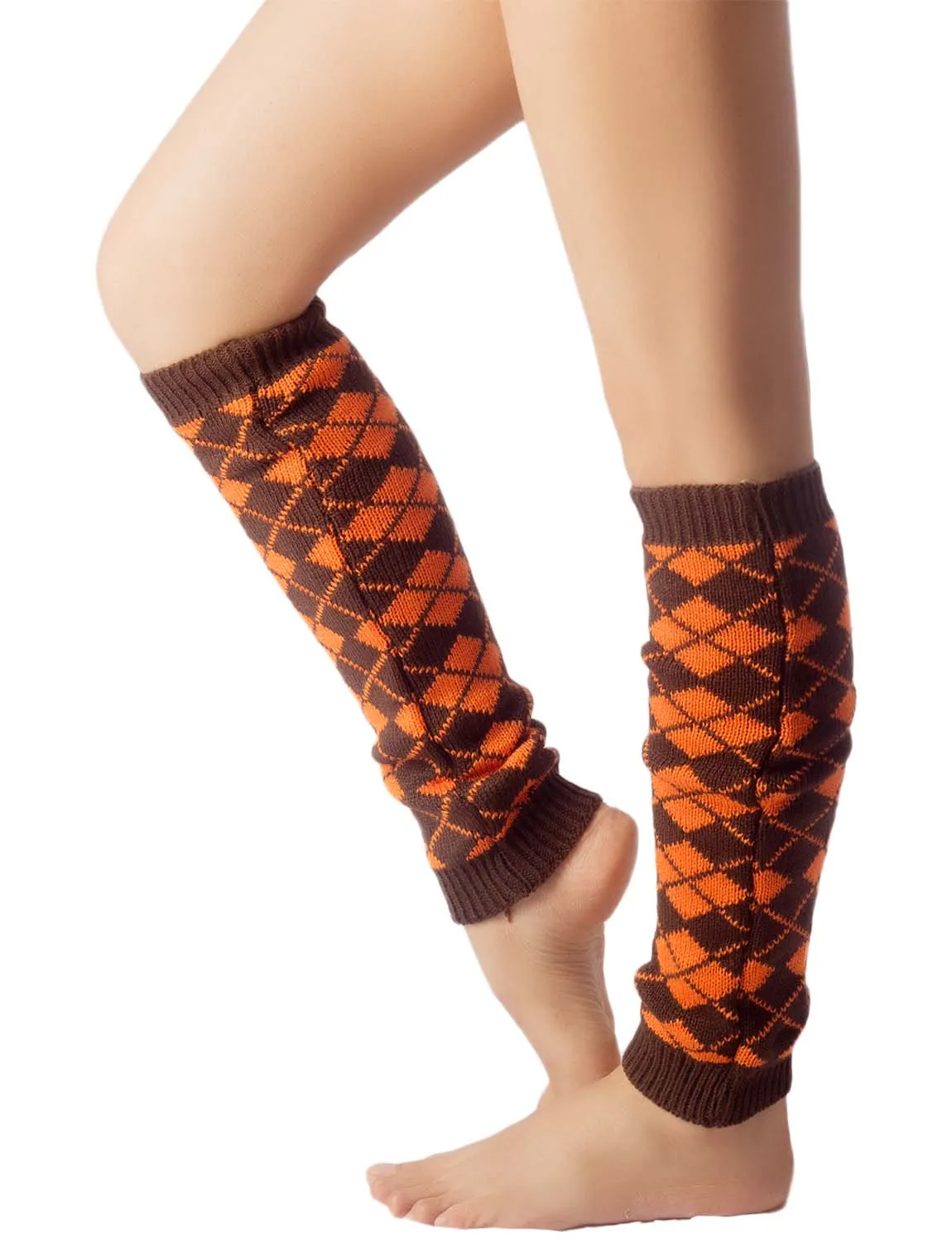 iB-iP Women's Leg Warmer Ballet Dancer Aerobics Cute Plaid Warm Thermal Costume