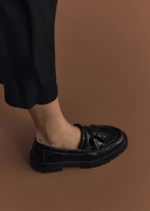 Isla Tassel Loafer Black