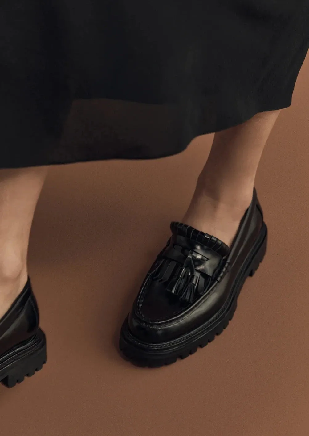 Isla Tassel Loafer Black