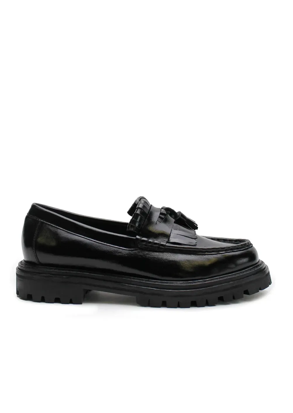 Isla Tassel Loafer Black