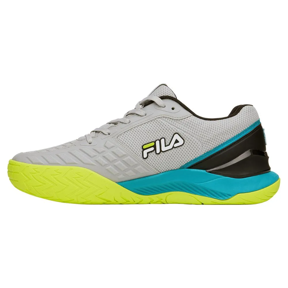 Juniors` Axilus 3 Tennis Shoes Glacier Gray and Scuba Blue