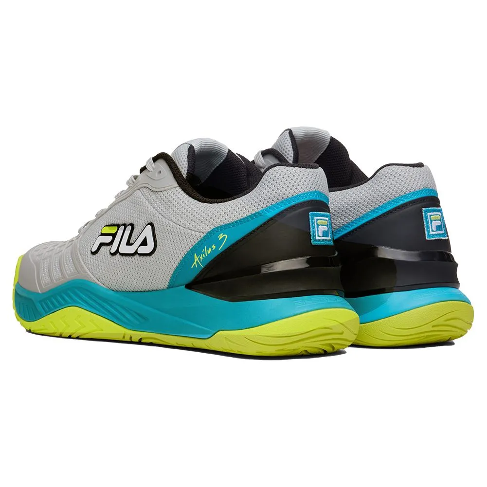 Juniors` Axilus 3 Tennis Shoes Glacier Gray and Scuba Blue