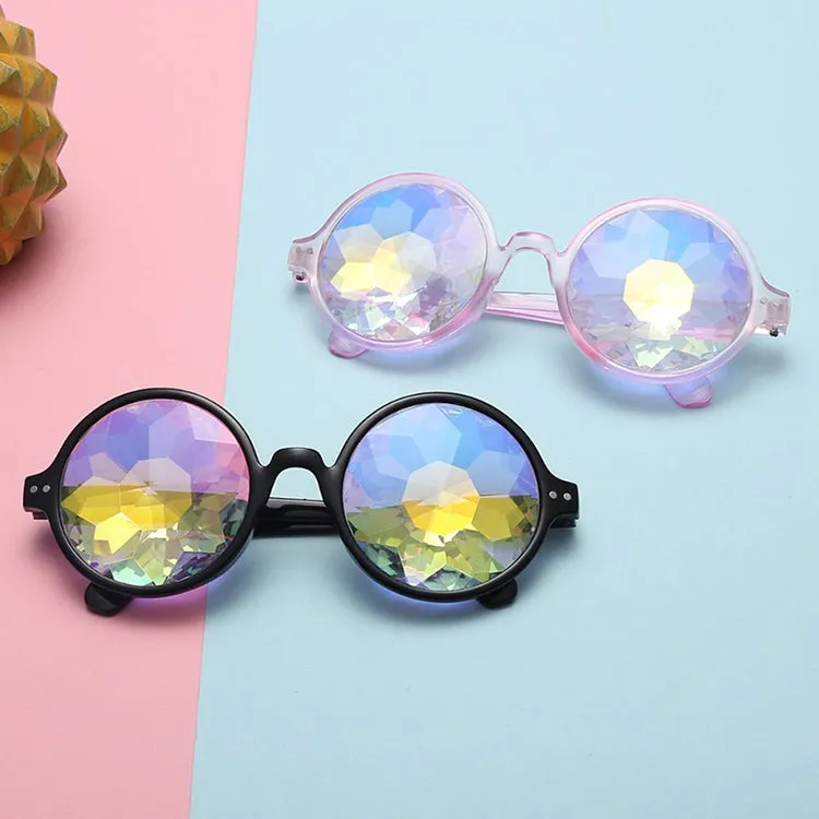 Kaleidoscope Glasses Factory Crystal Lens Kaleidoscope Sunglasses Party Glasses,Rave 3d Glasses