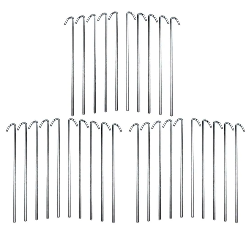 Katzco Tent and Garden Stakes  9 Inch Heavy Duty Durable Galvanized Tent Peg 30 Piece