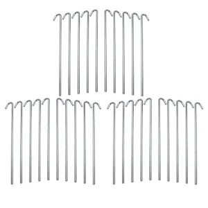 Katzco Tent and Garden Stakes  9 Inch Heavy Duty Durable Galvanized Tent Peg 30 Piece