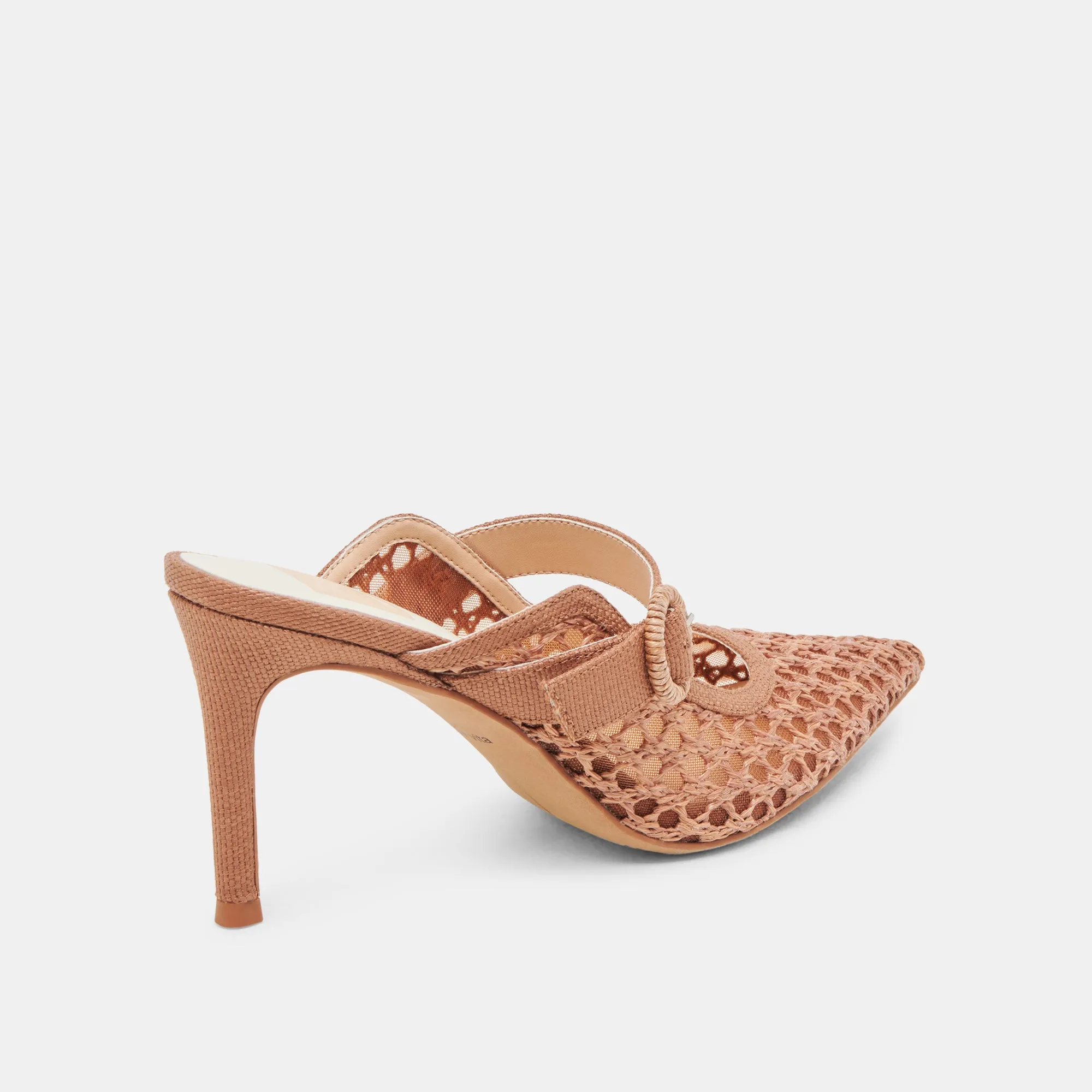 KEEKEE HEELS SADDLE WOVEN RAFFIA