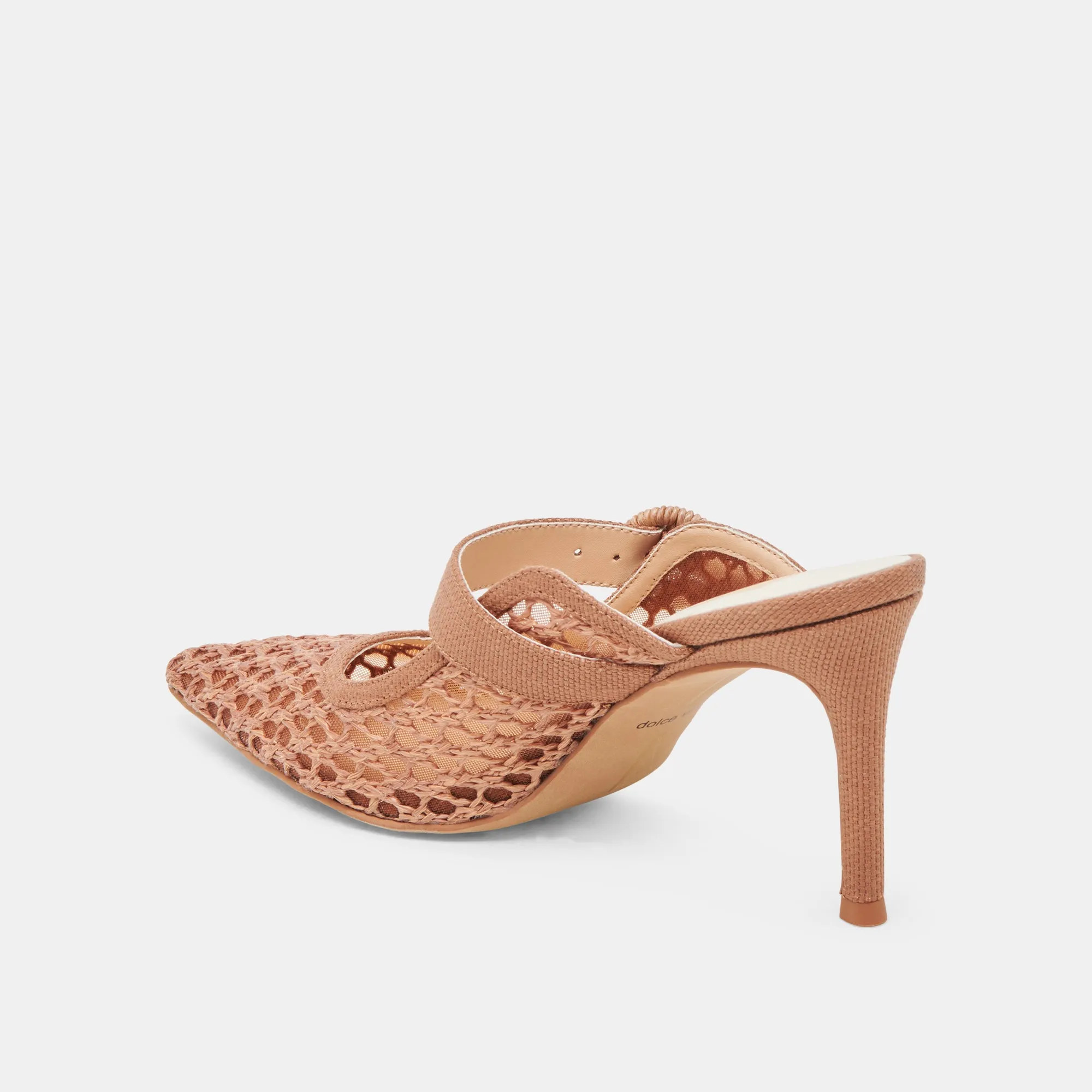 KEEKEE HEELS SADDLE WOVEN RAFFIA