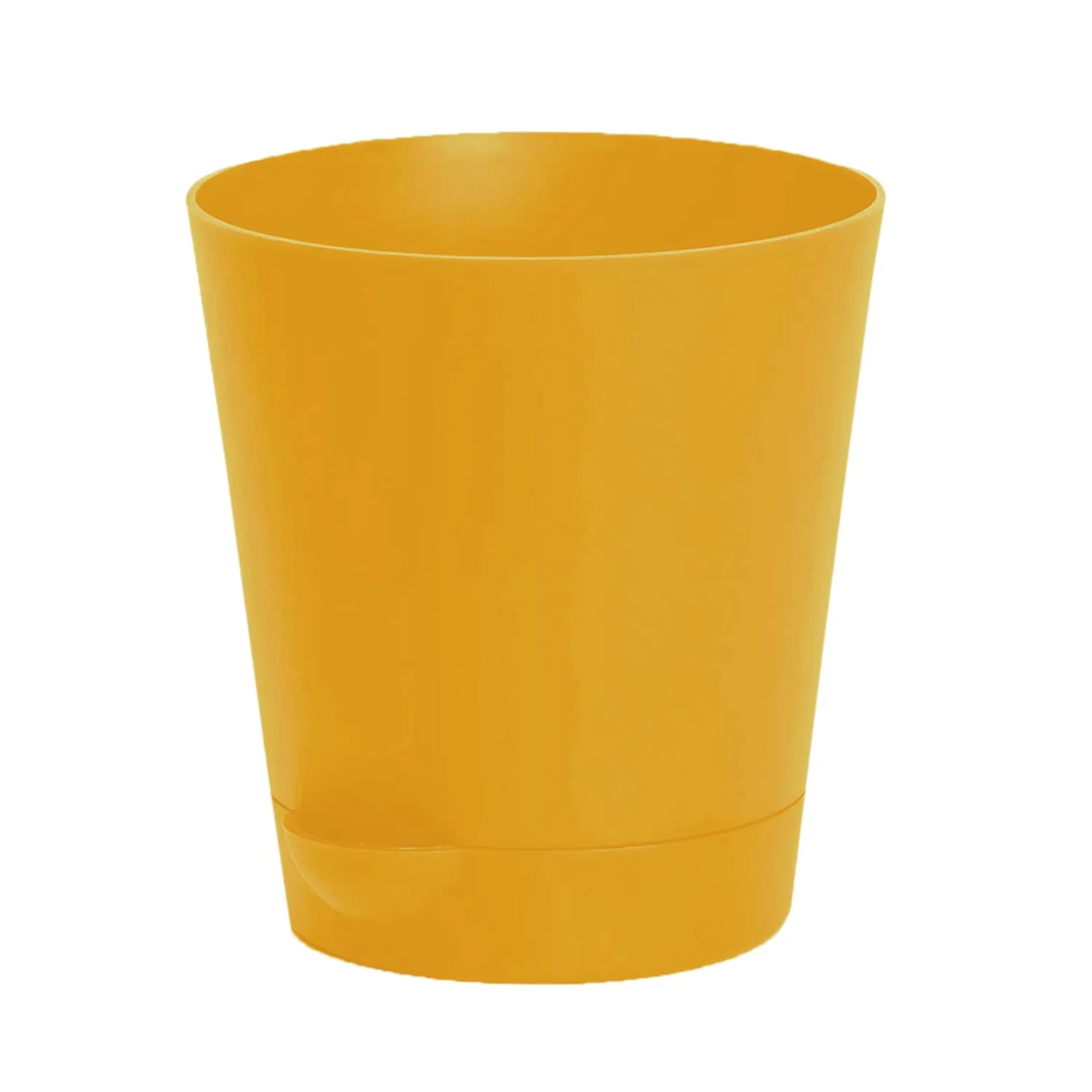 Kuber Industries Plastic Titan Pot|Garden Container for Plants & Flowers|Self-Watering Pot with Drainage Holes,6 Inch,Pack of 2 (Yellow)