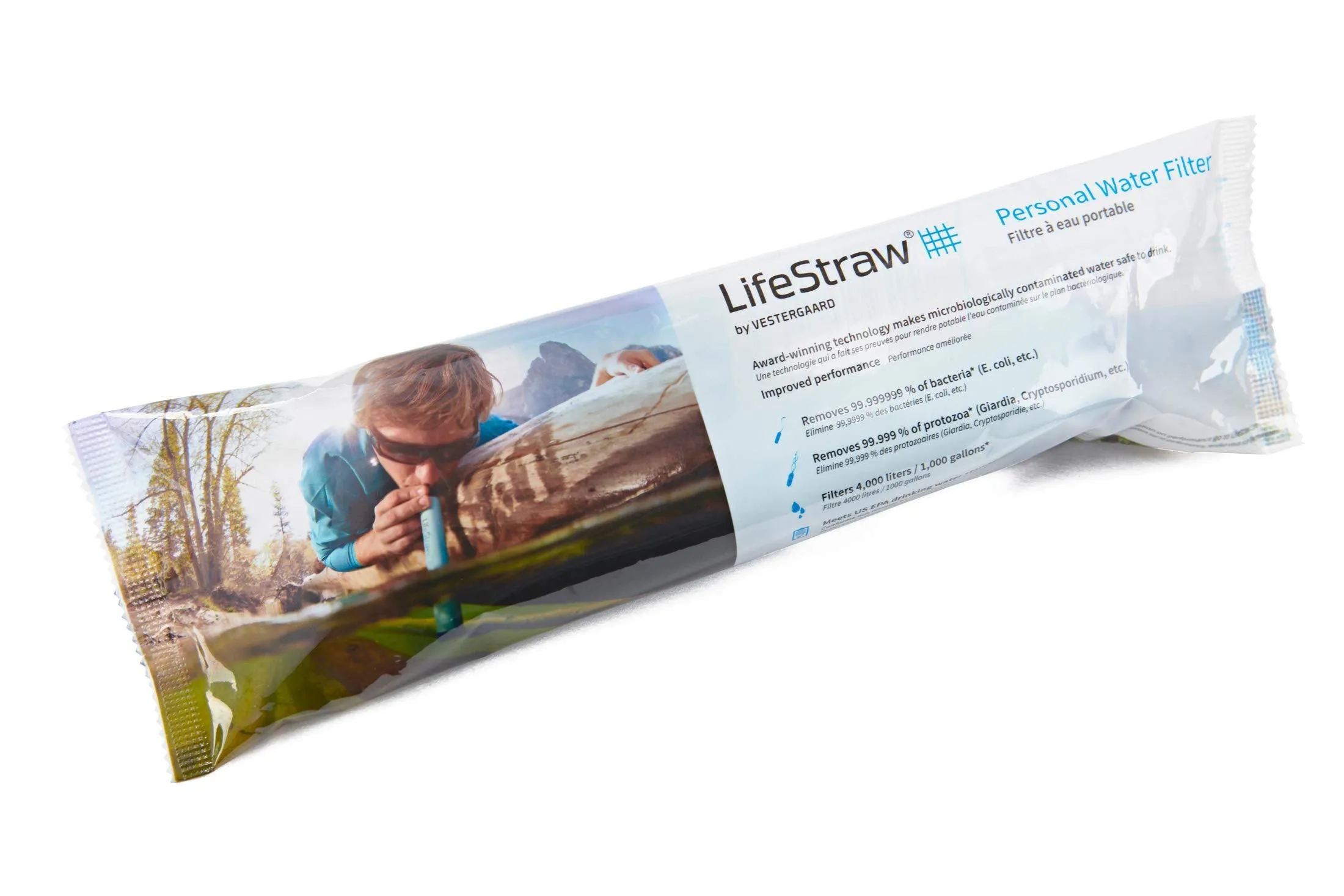 LifeStraw Personal Water Filter for Hiking, Camping, Travel, and Emergency.