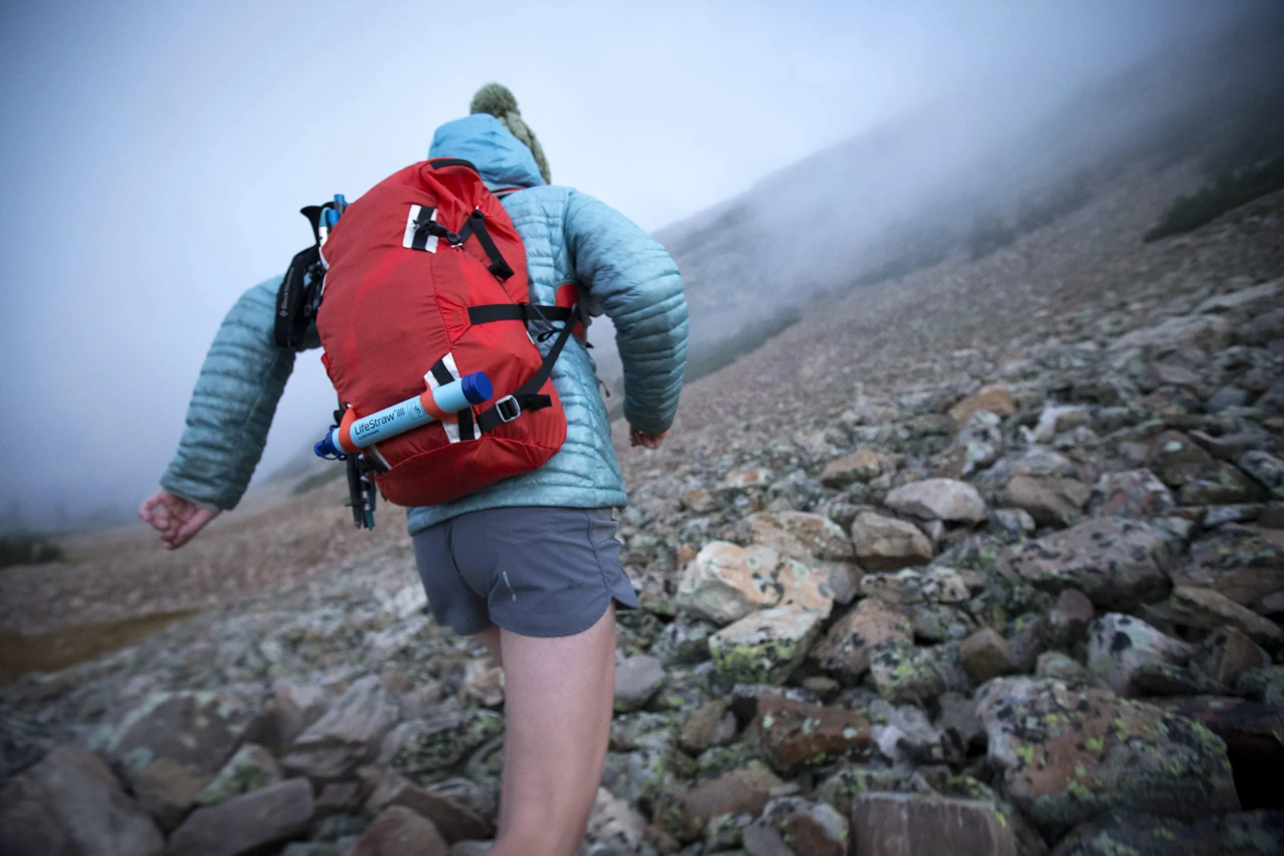 LifeStraw Personal Water Filter for Hiking, Camping, Travel, and Emergency.