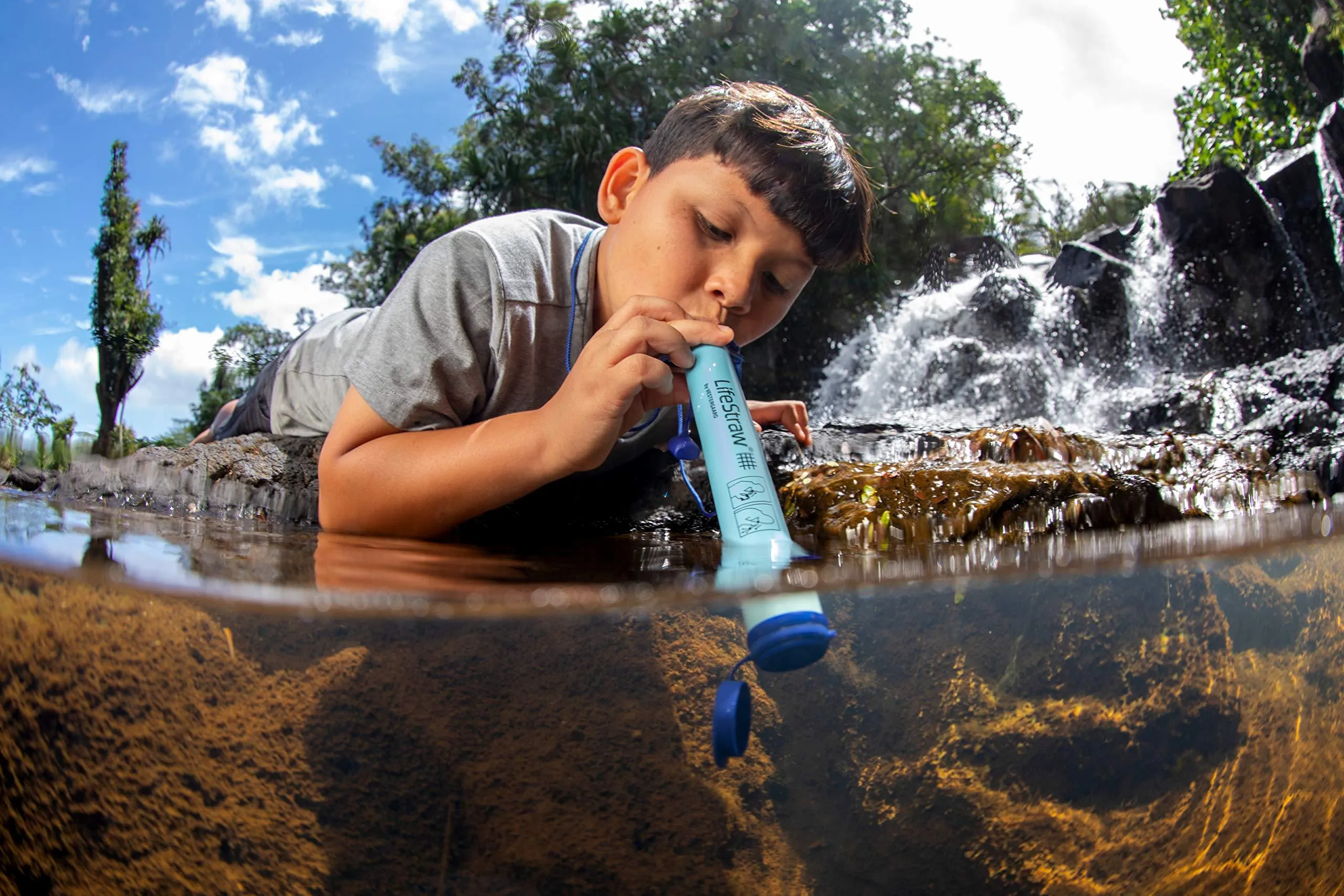 LifeStraw Personal Water Filter for Hiking, Camping, Travel, and Emergency.