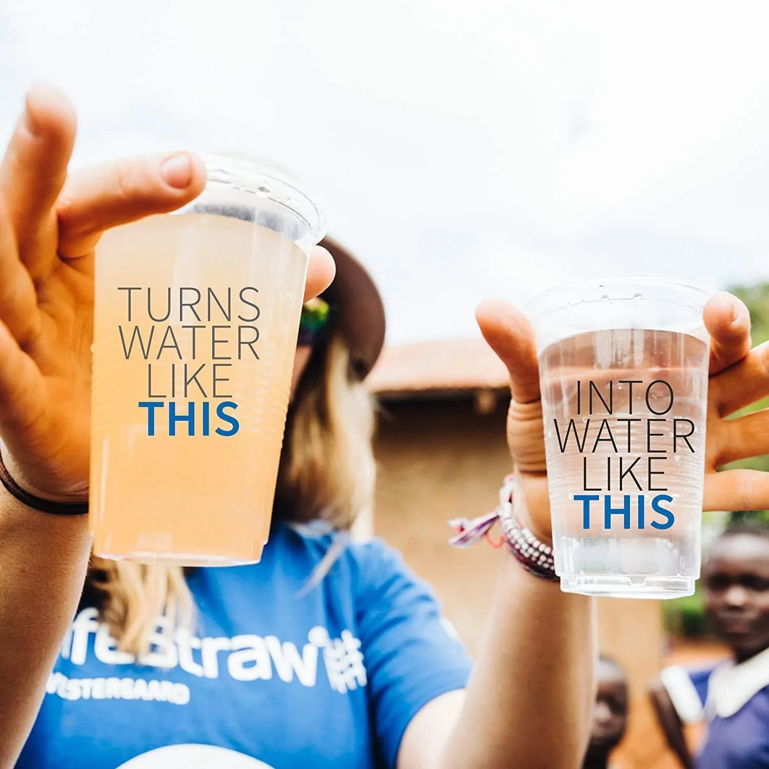 LifeStraw Personal Water Filter for Hiking, Camping, Travel, and Emergency.