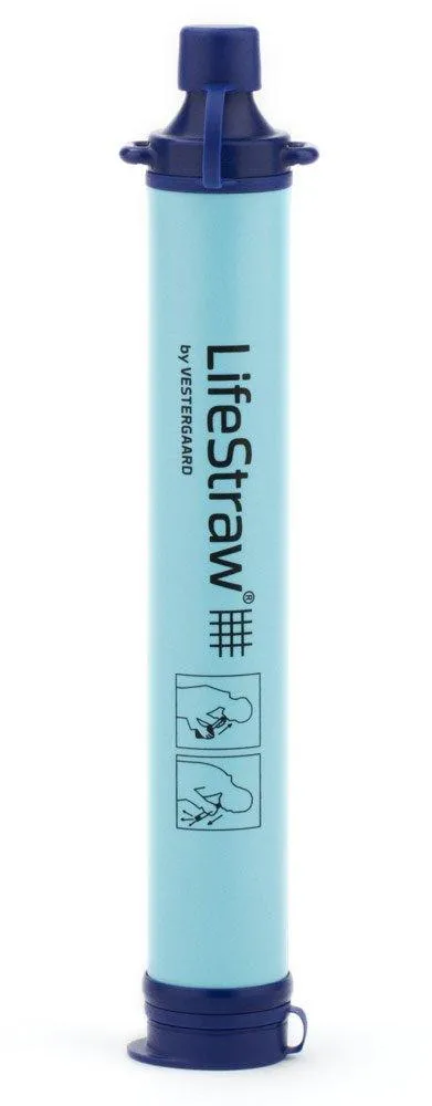 LifeStraw Personal Water Filter for Hiking, Camping, Travel, and Emergency.