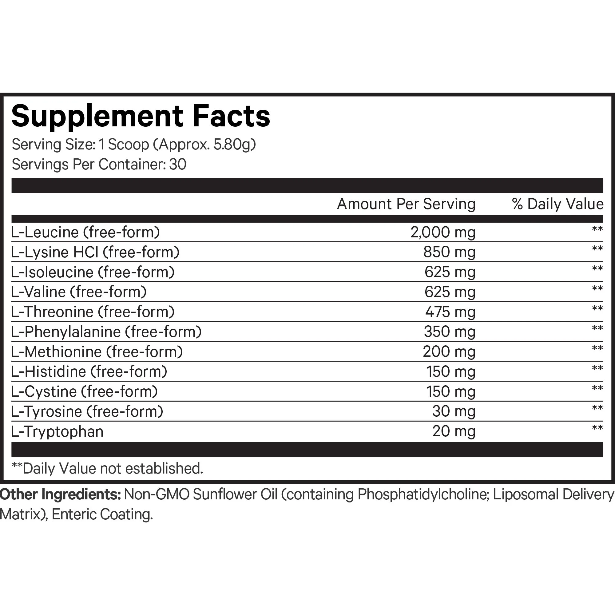 Liposomal Multi Amino  Powder