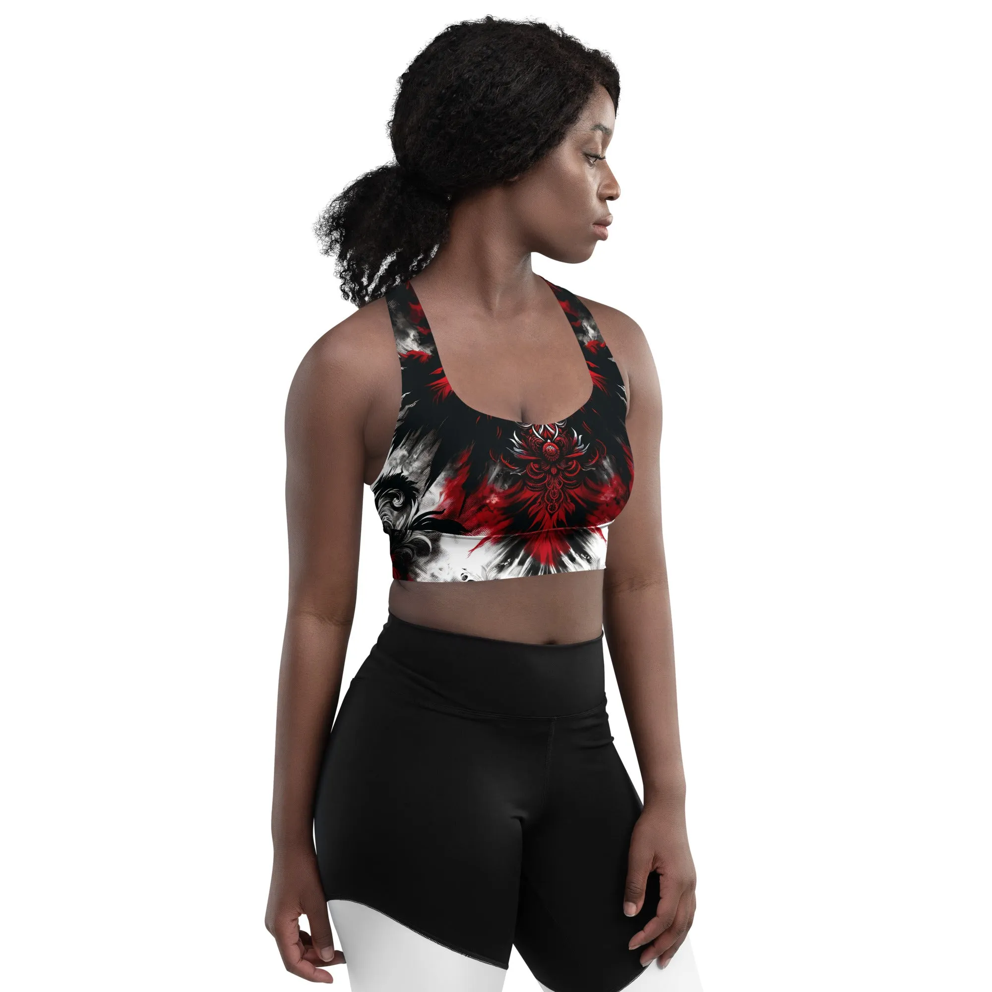 Longline Sports Bra Crimson Nocturn