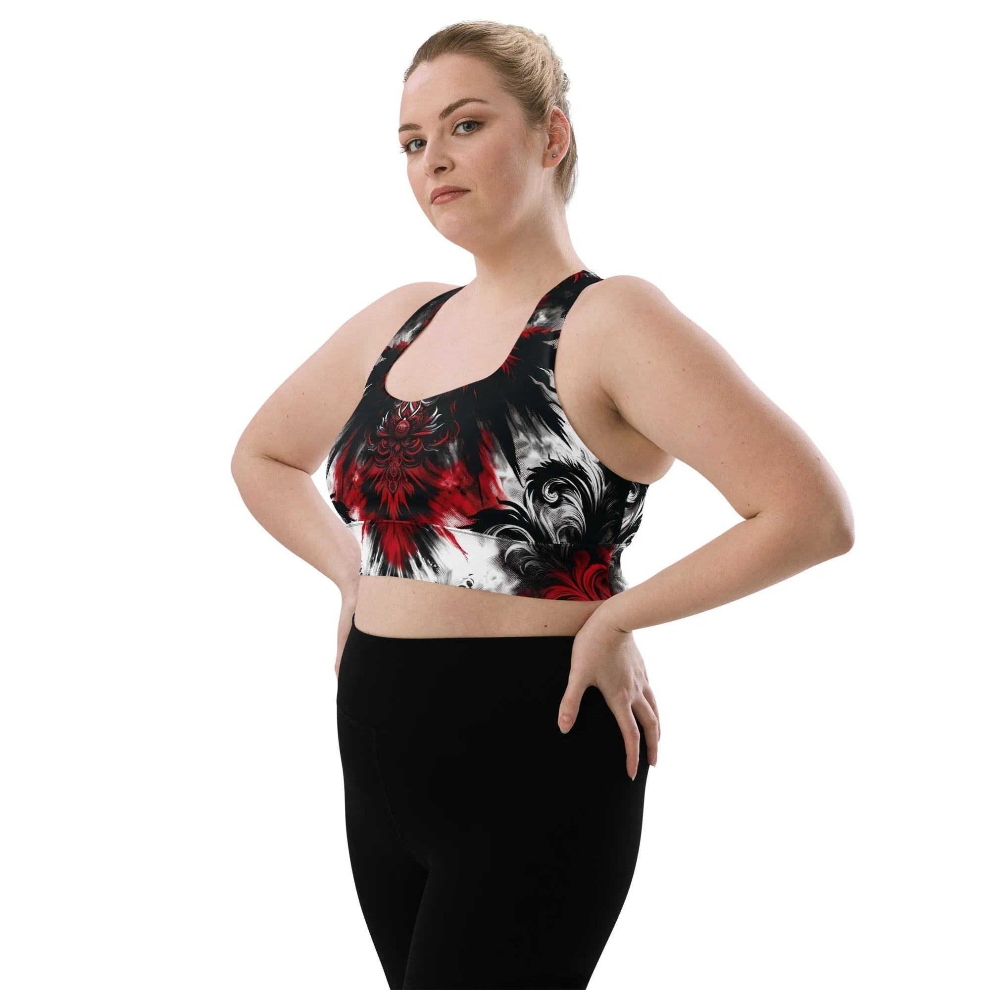 Longline Sports Bra Crimson Nocturn