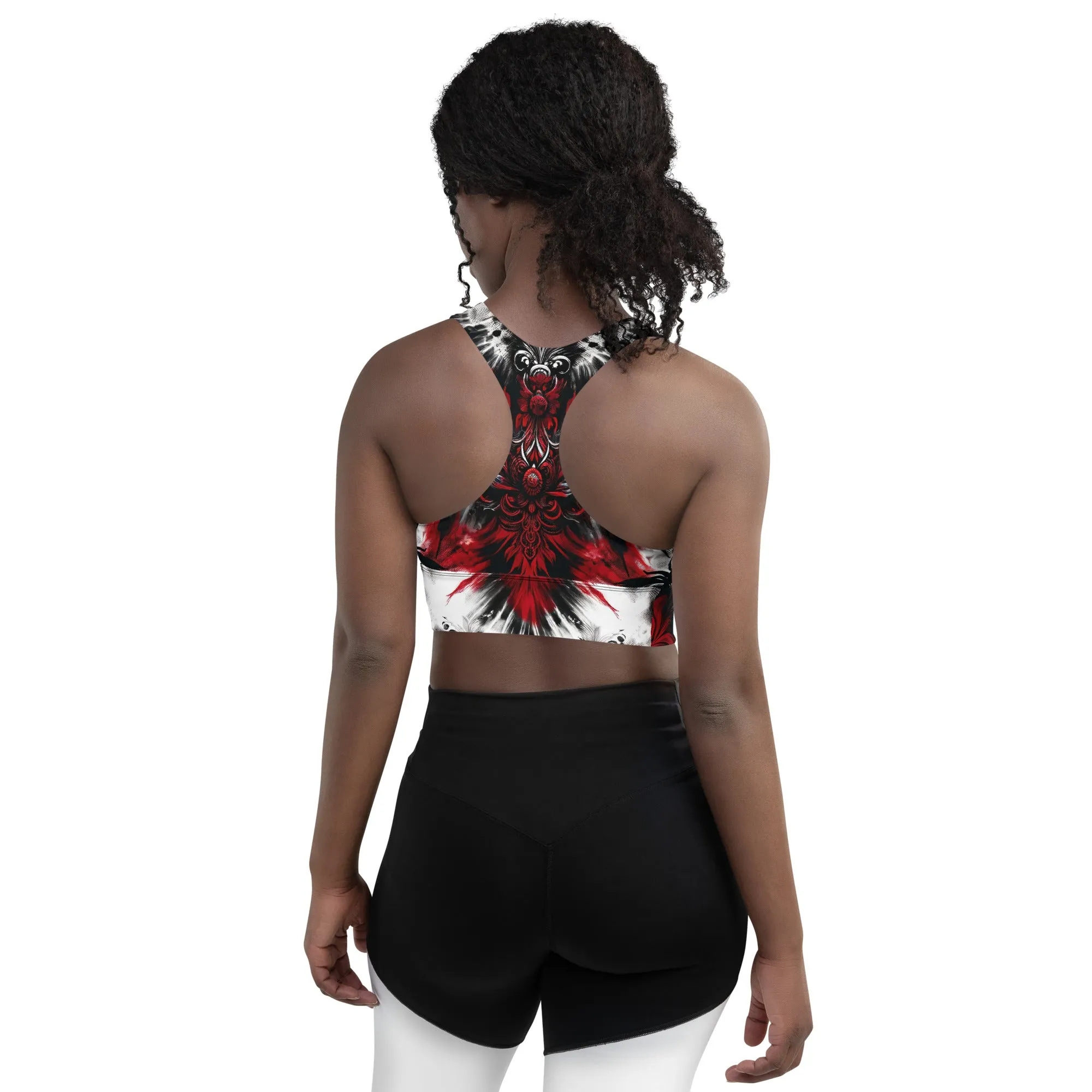 Longline Sports Bra Crimson Nocturn