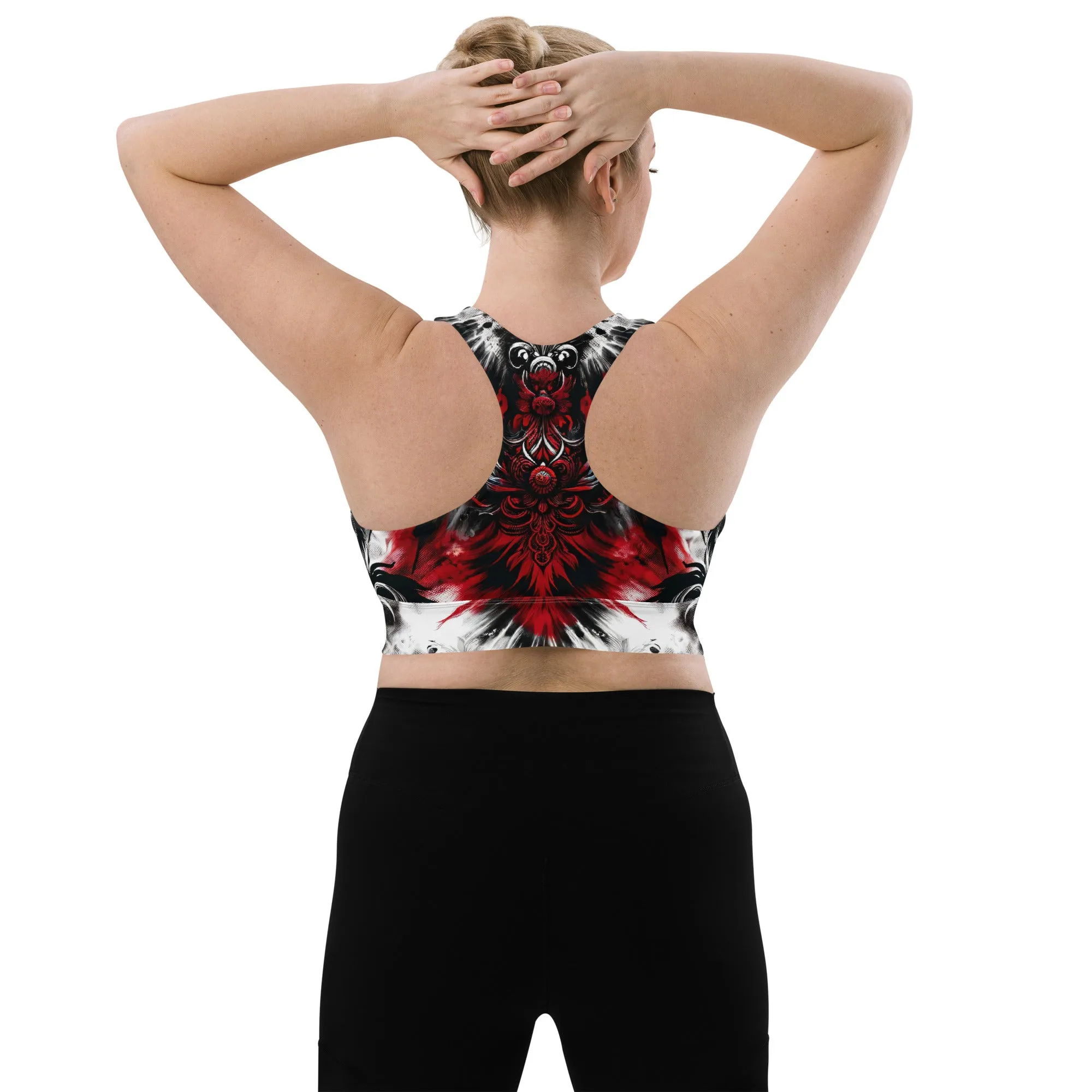 Longline Sports Bra Crimson Nocturn