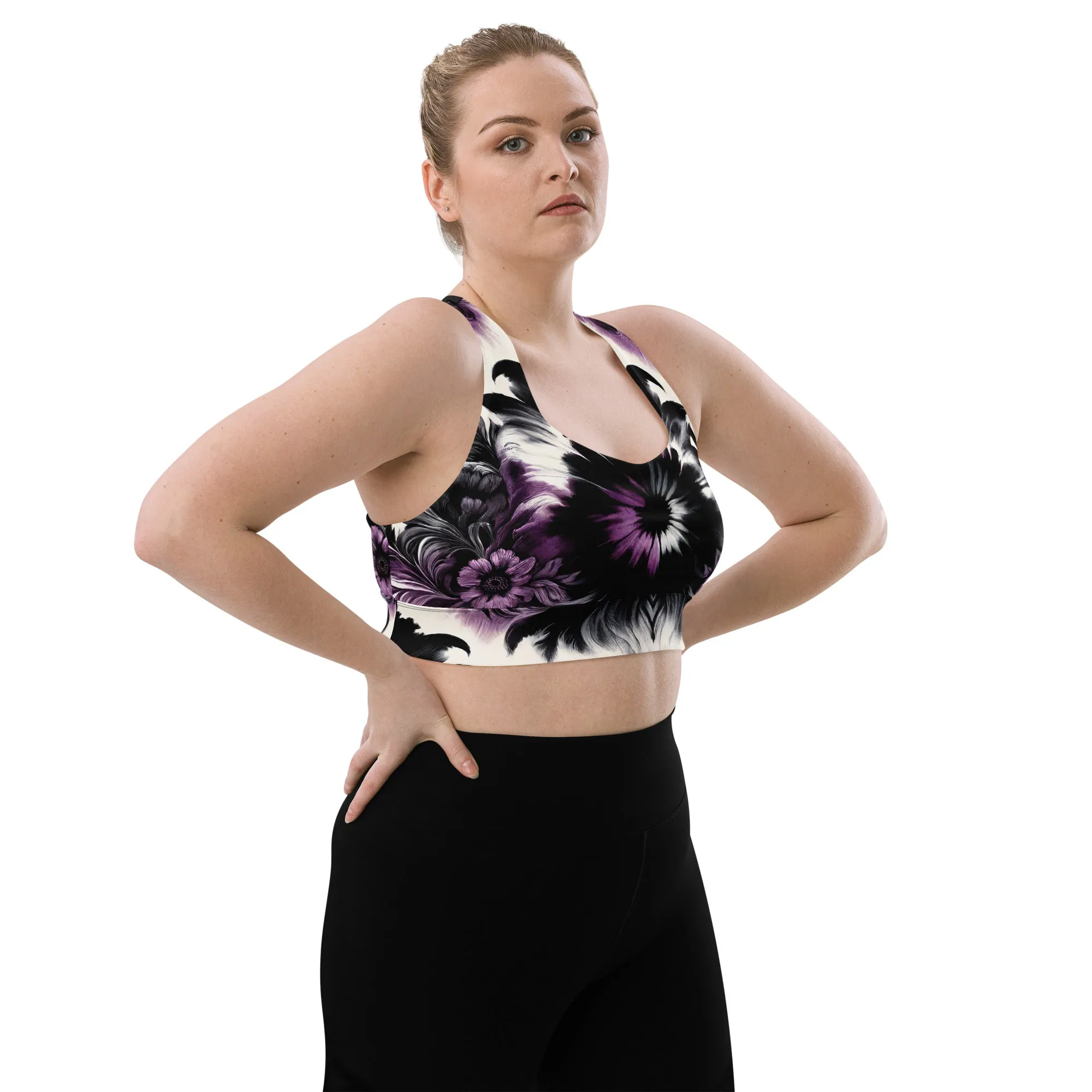 Longline Sports Bra Nightshade Pulse