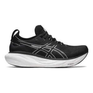 Men's Asics Gel-Nimbus 25, Black/Pure Silver, 10.5 4E Extra Wide