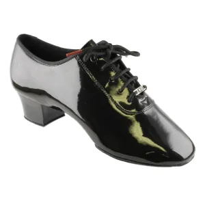 Men's Latin Dance Shoes, Model 401, Black Patent Leather