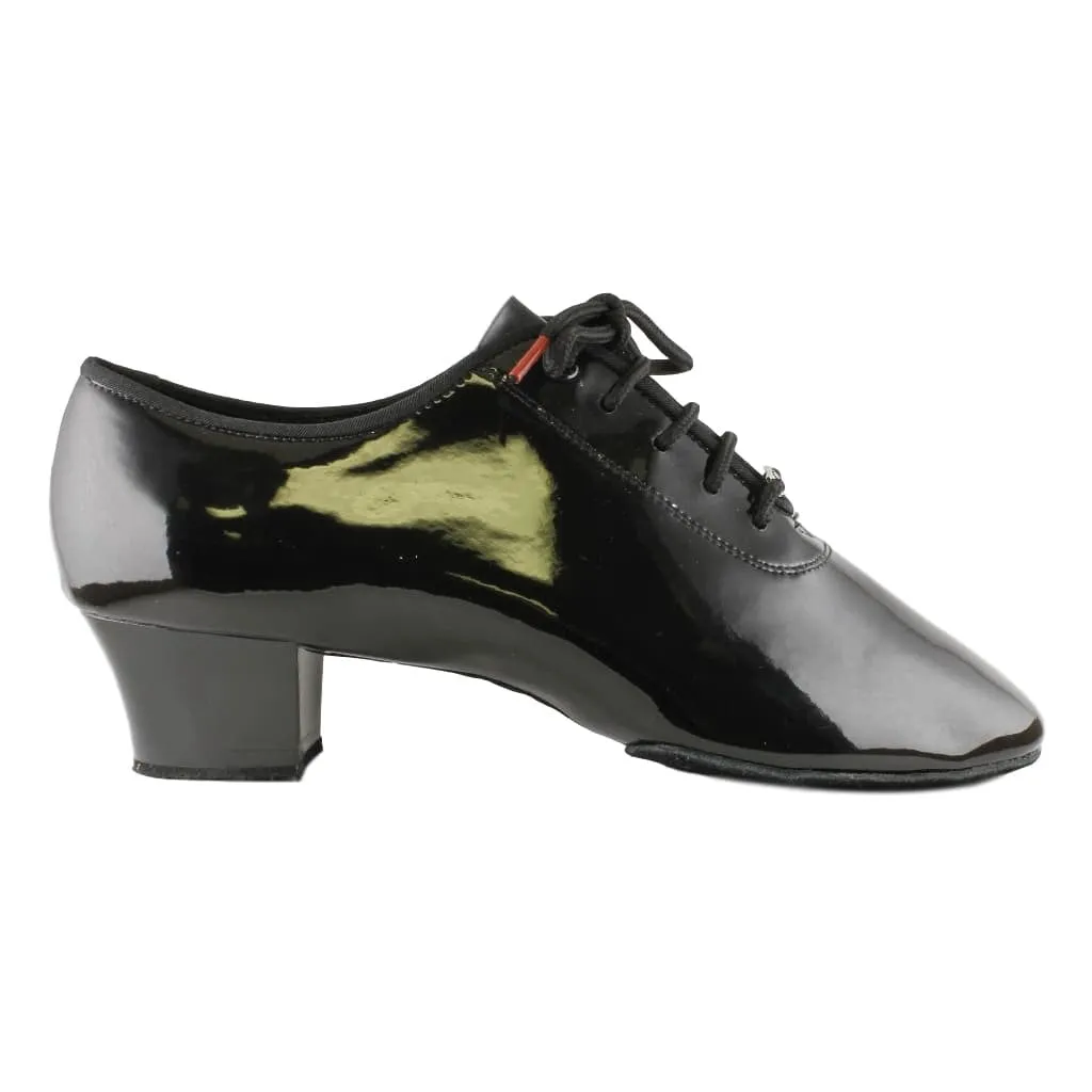 Men's Latin Dance Shoes, Model 401, Black Patent Leather