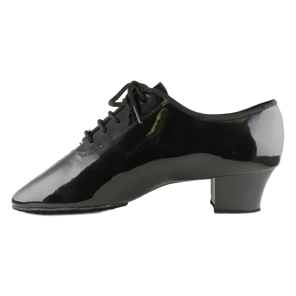 Men's Latin Dance Shoes, Model 401, Black Patent Leather