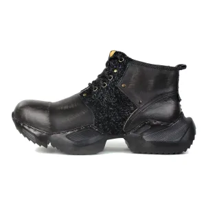 Men's Leather athletic walking Moto Boots OS-5008-S-5