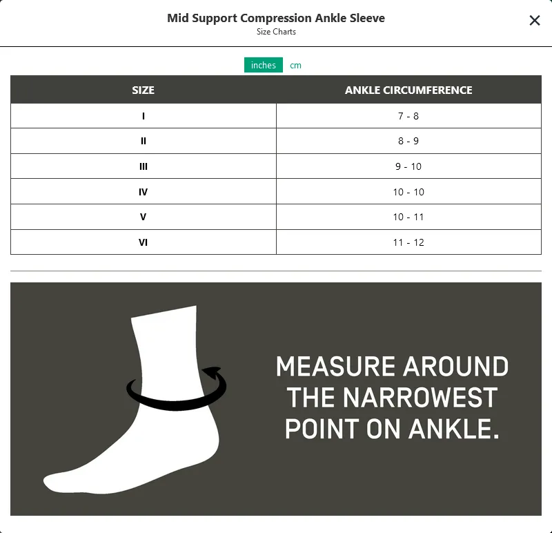 Mid Support Compression Ankle Sleeve