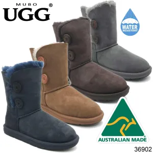 MUBO UGG Women Classic 2 Button 3/4 Short UGG Boots Australian Made Water-resistant