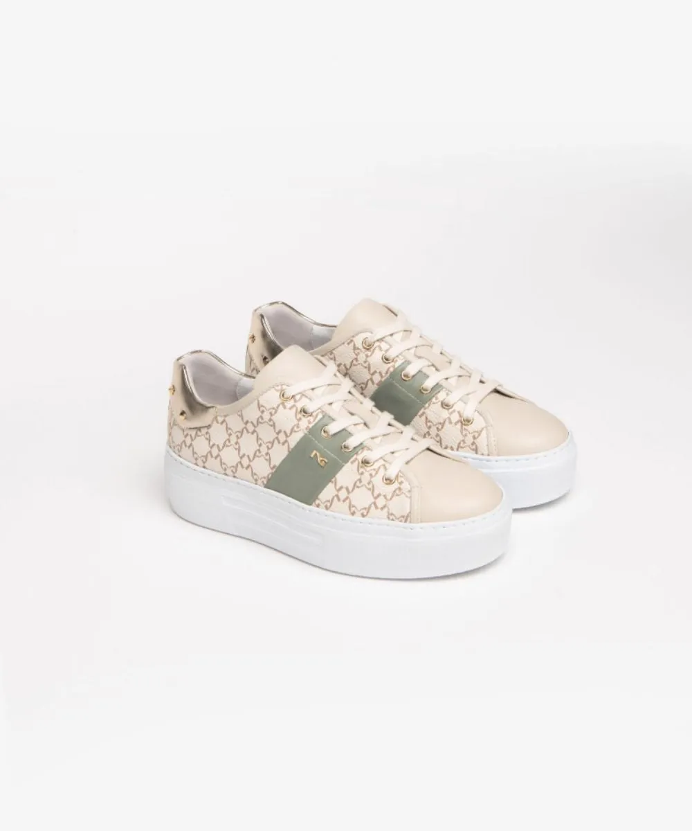 NERO GIARDINI LEATHER TRAINERS