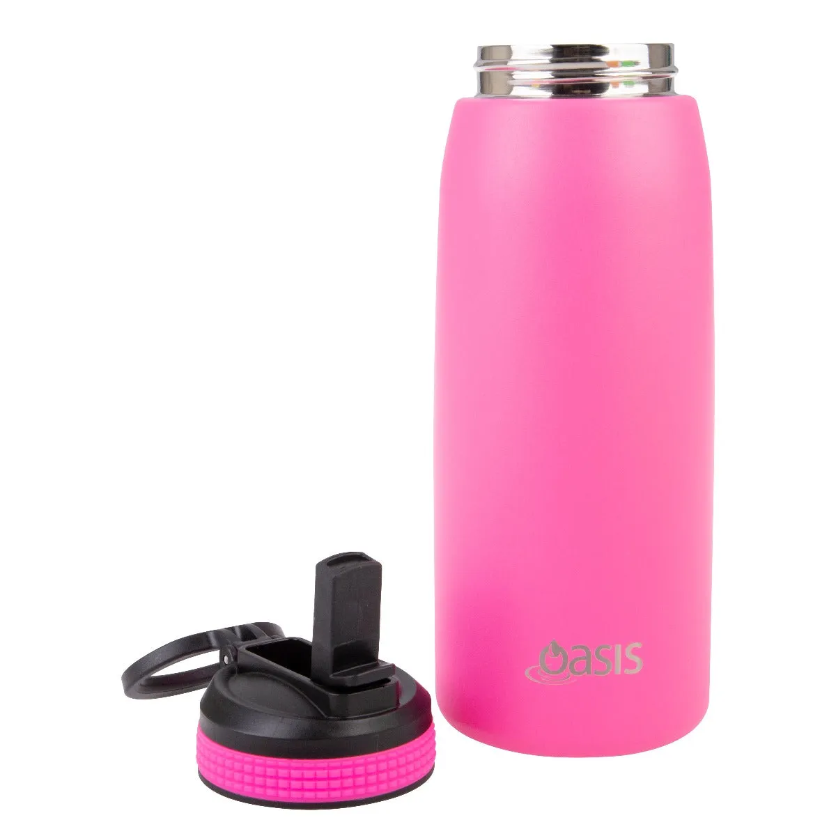 Oasis Insulated Sports Bottle with Sipper 780ml - Neon Pink