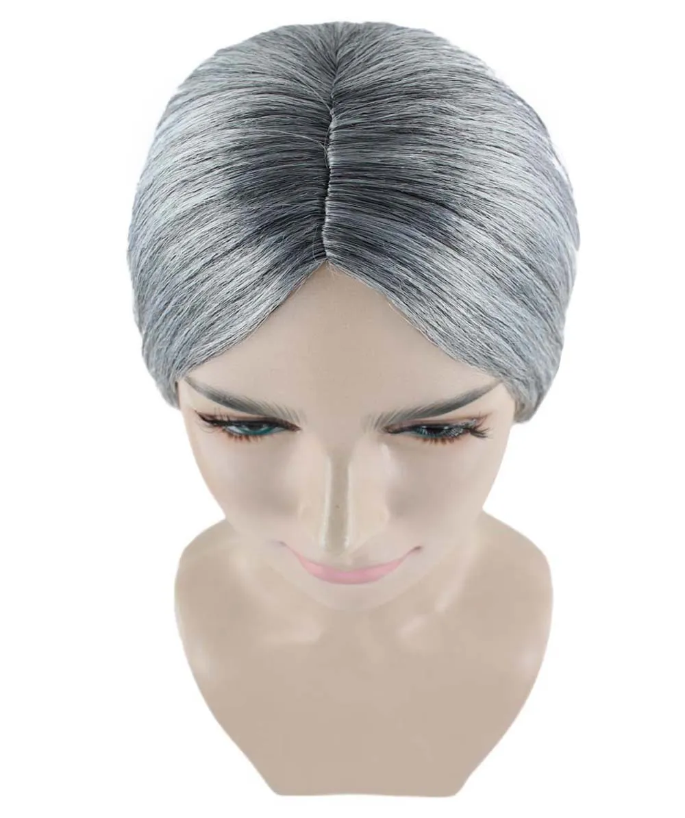 Old Lady Grey Womens Wig | Grandma Cosplay Halloween Wig | Premium Breathable Capless Cap