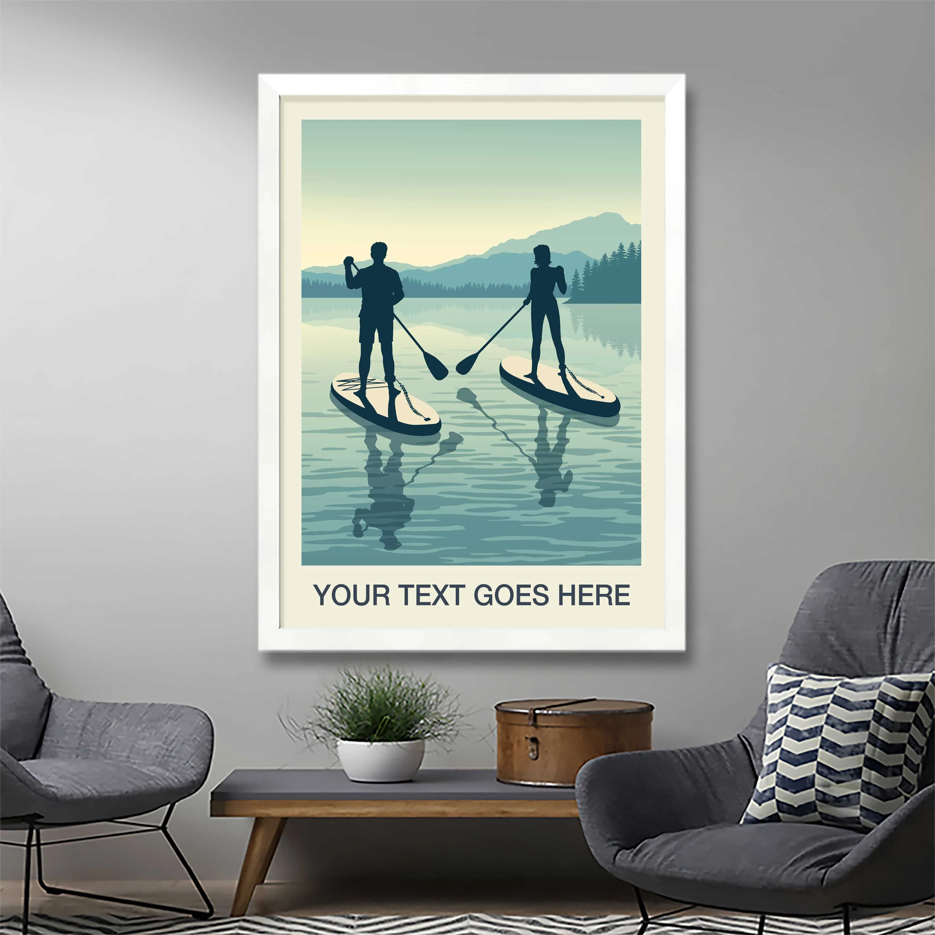 Personalised Paddle Boarding Print