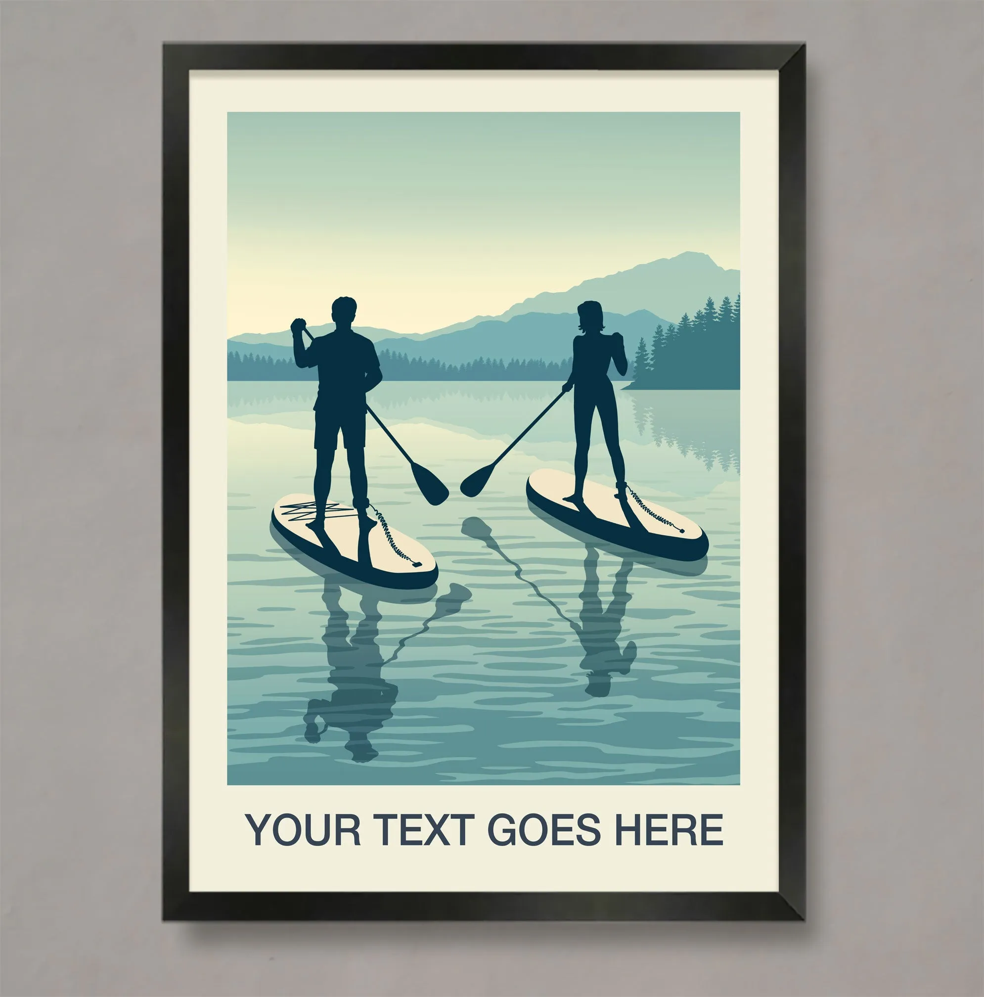 Personalised Paddle Boarding Print